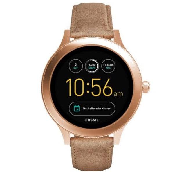 Fossil Gen 3 Smartwatch - Q Venture 45mm Rose Gold-Tone and Light Brow