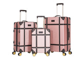 3 PC (20", 24", 28") Vintage Luggage Suitcase Set