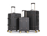 3 PC (20", 24", 28") Vintage Luggage Suitcase Set